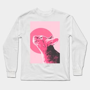 Cat Retro Art Long Sleeve T-Shirt